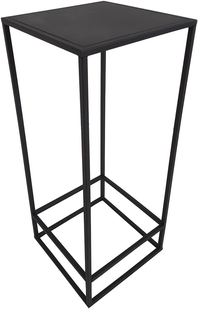 KUHEIGA Beistelltisch Metall schwarz, Pflanzentisch Blumentisch Metall, Deko-Tische gross, gross