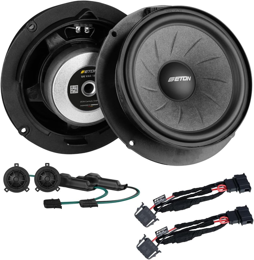 MEDIADOX Front Auto 2-Wege Lautsprecher Komponenten System von Eton (UG-VAG14 / UG-VW28-T6.1) kompat
