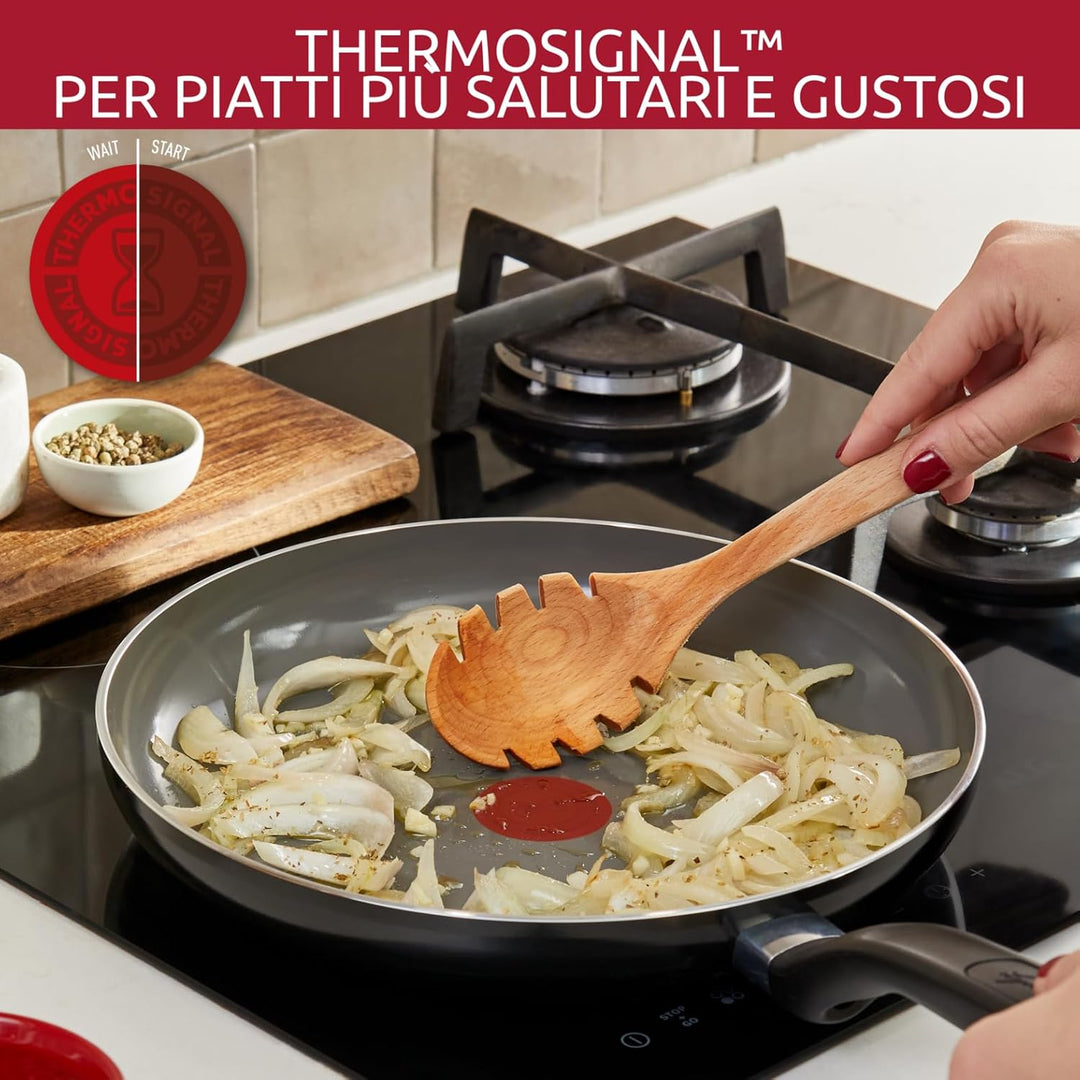 Lagostina Wok Tropfen, 28 cm, Antihaft-Keramikbeschichtung, optimale Gleitfähigkeit, einfache Reinig