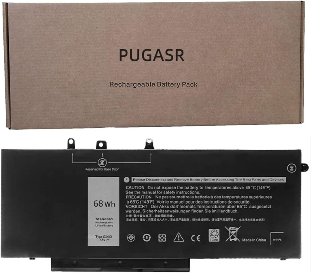 PUGASR GJKNX Laptop Akku Kompatibel mit Dell Latitude 5480 5490 5580 5590 5280 5288 5488 5491 5591 5