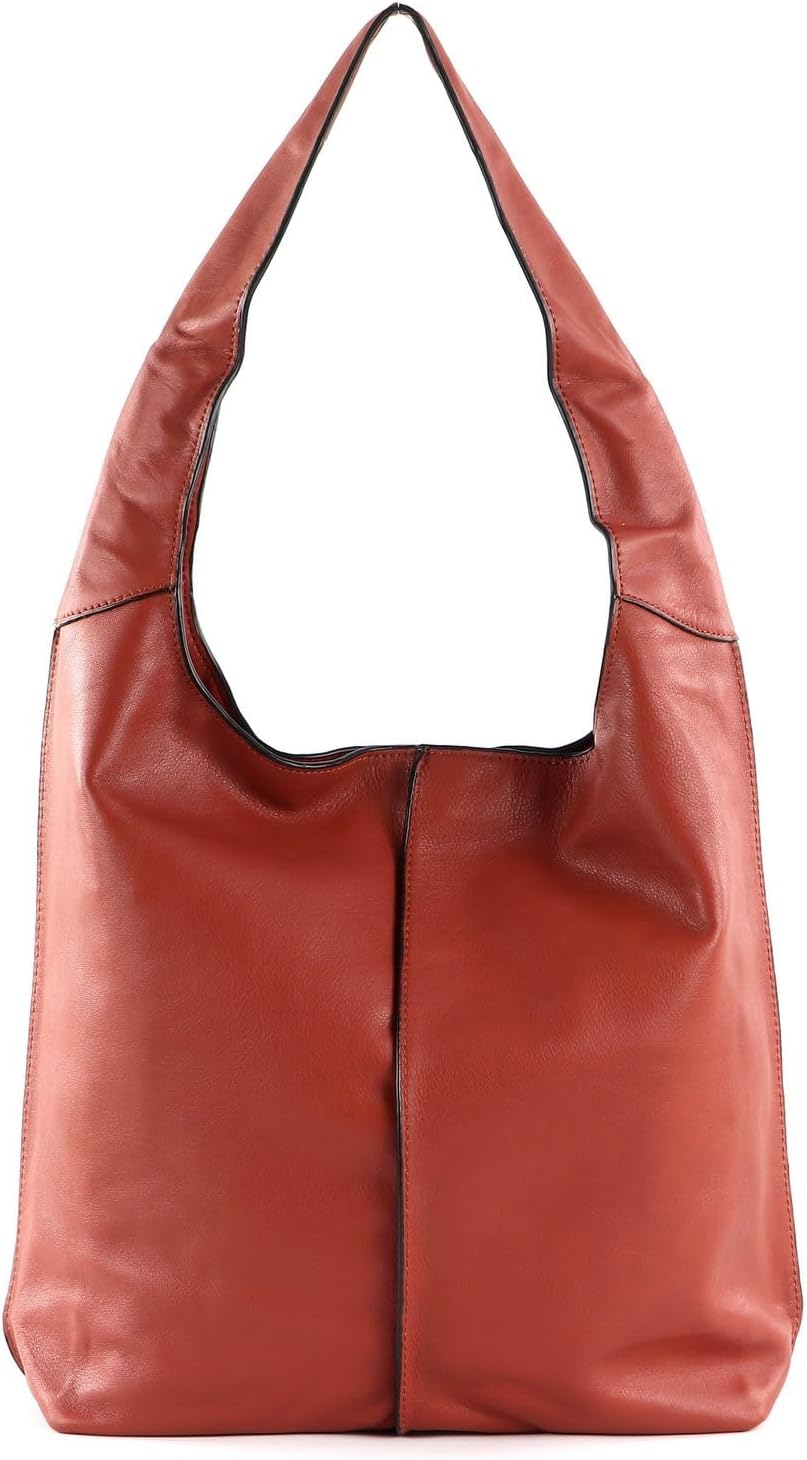 FREDsBRUDER FB Schultertasche Leder 40 cm Brick, Brick