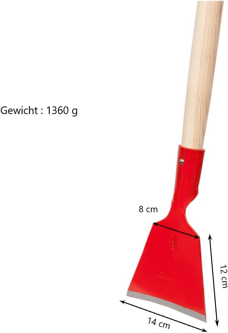 SHW-FIRE Profi-Rindenschäler in Bayerischer Form mit 140mm Breite und 120mm Holzstiel Bayerische For