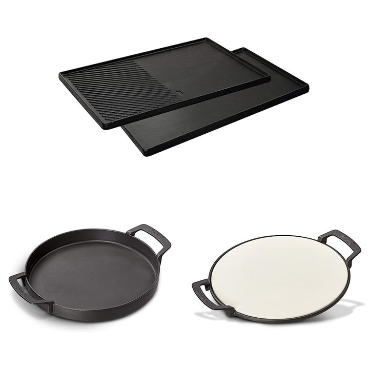 Enders® GUSS-WENDEPLATTE 1/2 7893 Boston 4 & ® SWITCH GRID Pfanne, aus Gusseisen & ® SWITCH GRID Piz