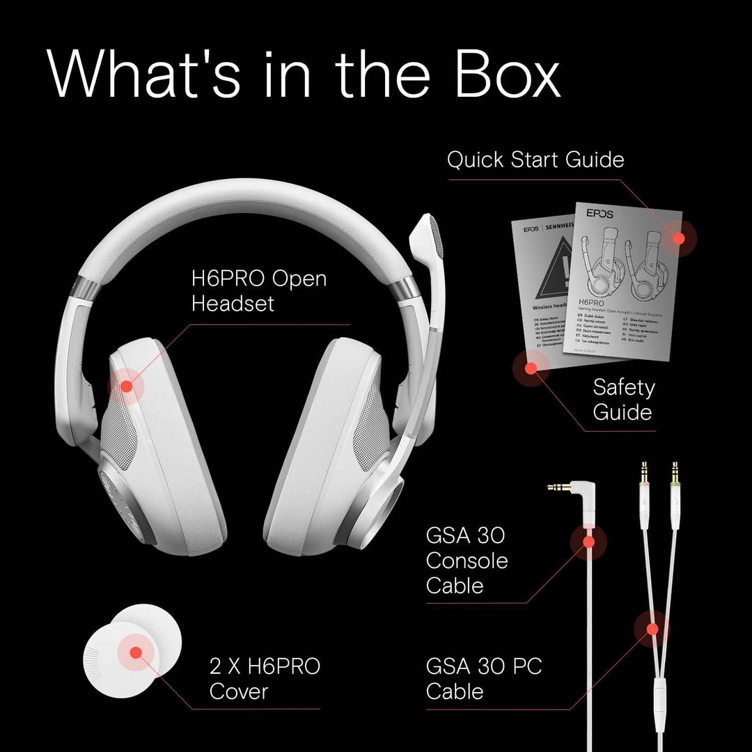 H6Pro Open Weiss Weiss H6Pro Open Back Weiss, Weiss H6Pro Open Back Weiss