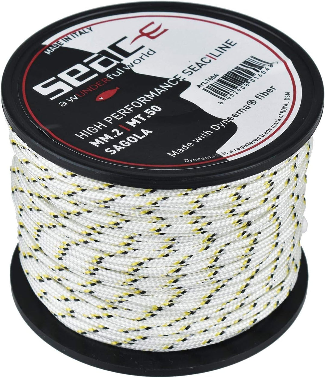 SEAC Dyneema Hochleistungs-Angelschnur 2mm Diameter/50m, 2mm Diameter/50m