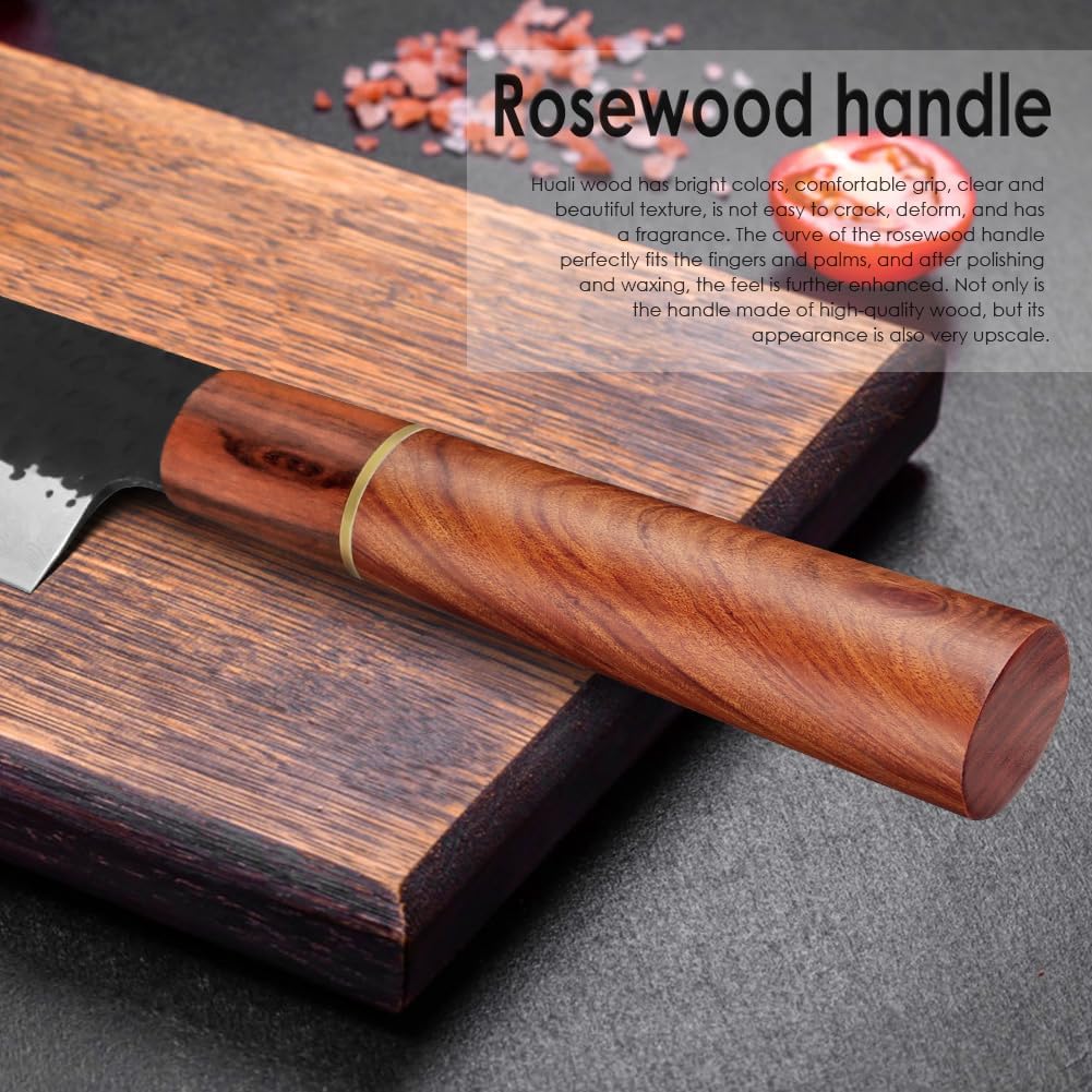 BILLION DUO Damastmesser Nakirimesser 18,3 cm, 67 Schicht VG10 Damaszener Stahl Kochmesser, Profi Fl