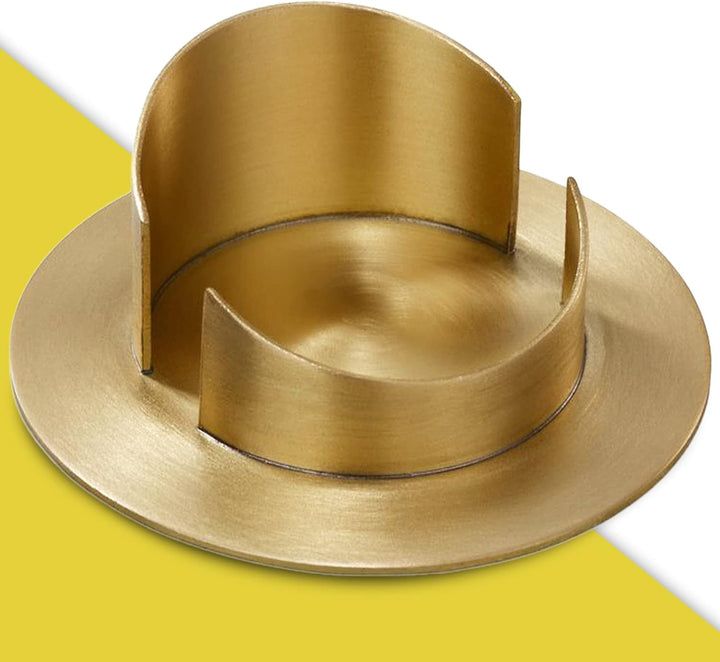 WikaKerzen Kerzenleuchter für Kerzen - Kerzenständer in Silber & Gold gebürstetem Messing Metall - K