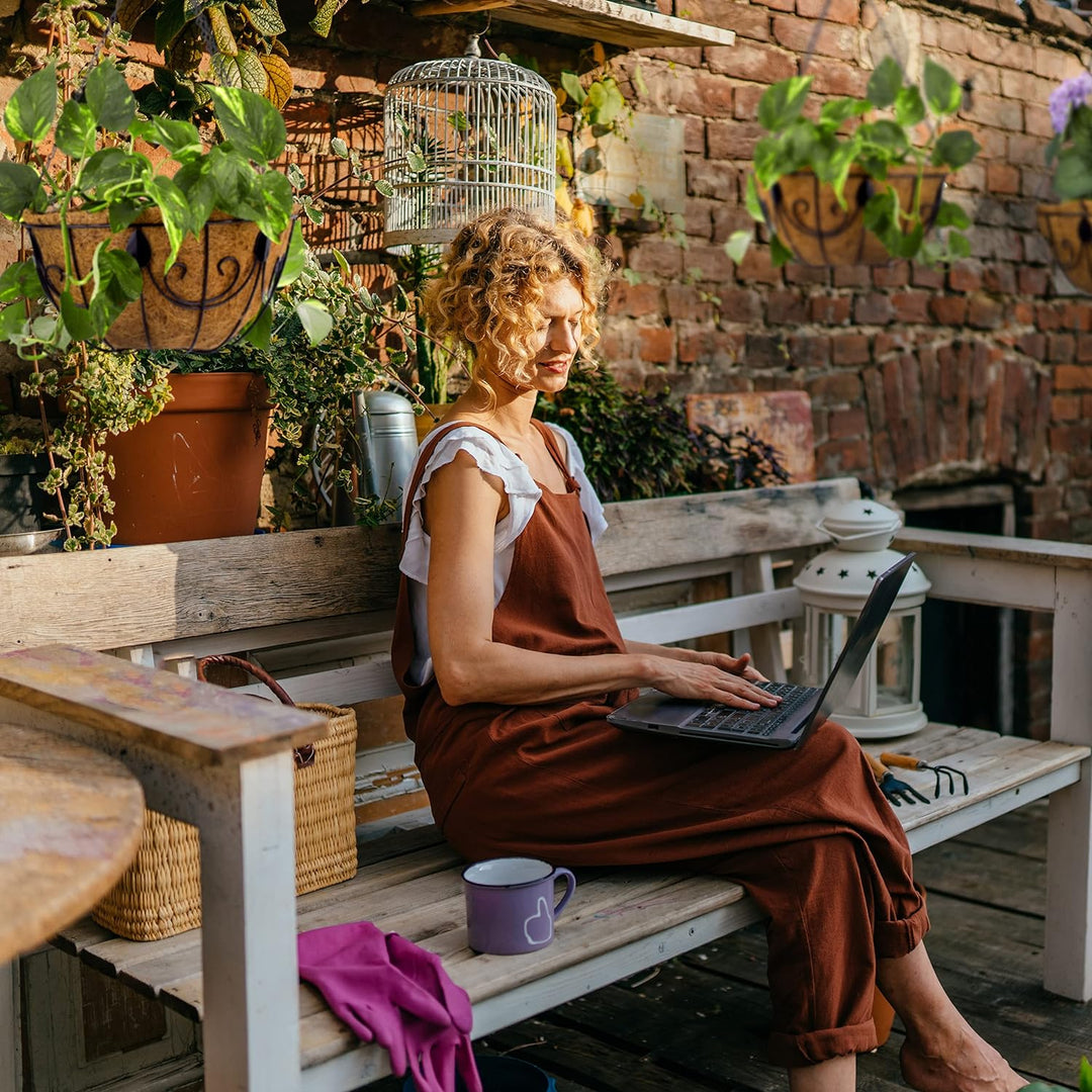 Relaxdays Hängekorb 3er Set, Kokos, Blumenampel mit Kette, 35 cm Durchmesser, je Pflanzenhalter 10 L