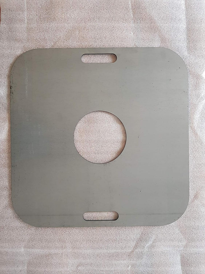 Grillplatte ca. 60 x 60 cm inkl. Halterung für Feuerkörbe aus unserem Sortiment Feuerplatte Grillabe