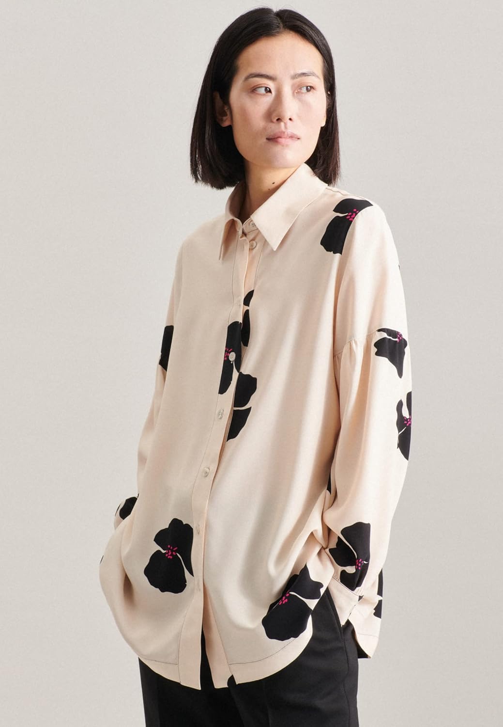 Seidensticker Damen Bluse - Fashion Bluse - Regular Fit - tailliert - Hemd Blusen Kragen - Bügelleic