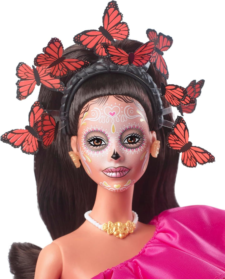 BARBIE Día De Muertos Puppe - limitierte Edition mit traditionellem Kleid und Schmuck, inklusive Stä