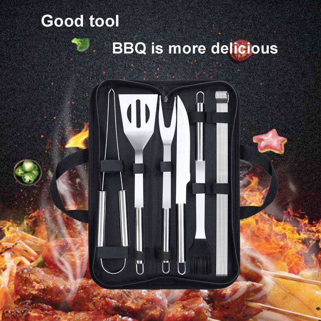 Grillbesteck Set - 13 Stücke Grillzubehör Grillwerkzeug Grillset BBQ Grill Zubehör Grillbesteck Edel