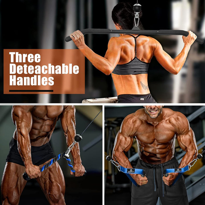 SERTT Home Gym Riemenscheiben-System, Trizeps-Workout-Riemenscheiben-System für LAT Pulldown, Bizeps