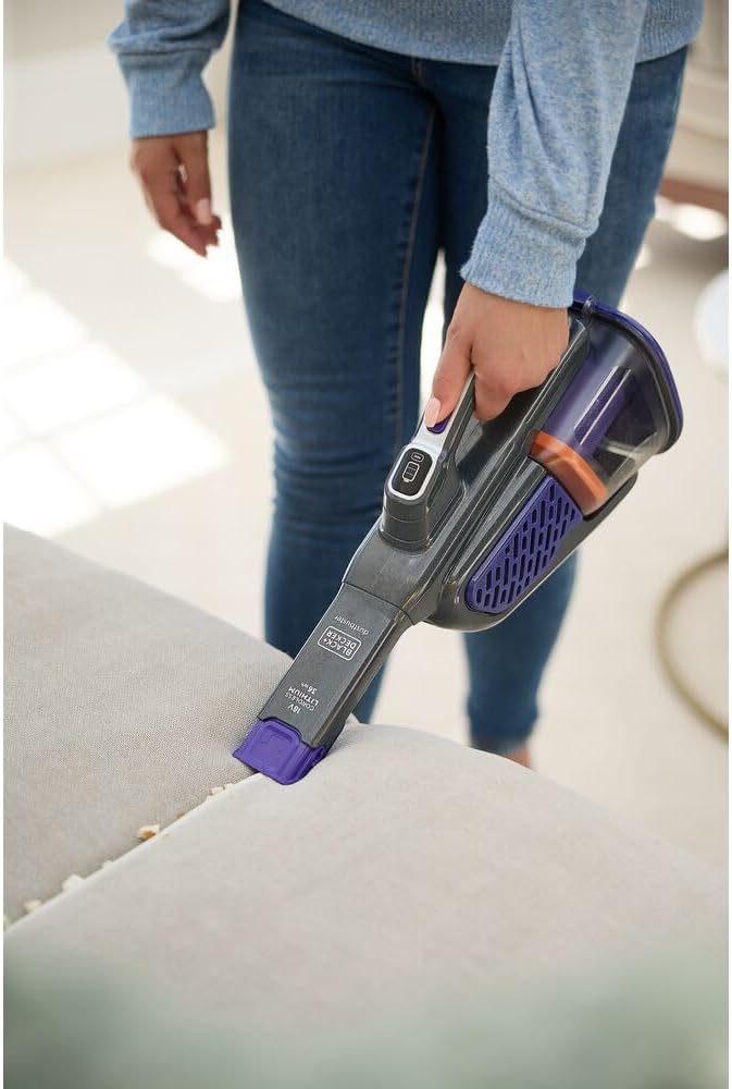 Black+Decker 36 Wh / 18 V Akku-Handstaubsauger Dustbuster Smart tech (mit Cyclonic Action & zwei Sau