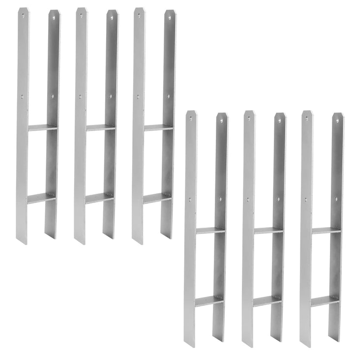 Ansobea H-Pfostenträger H-Anker Pfostenanker Set H Anker Pfostenträger Träger Anker Pfosten H-Form S