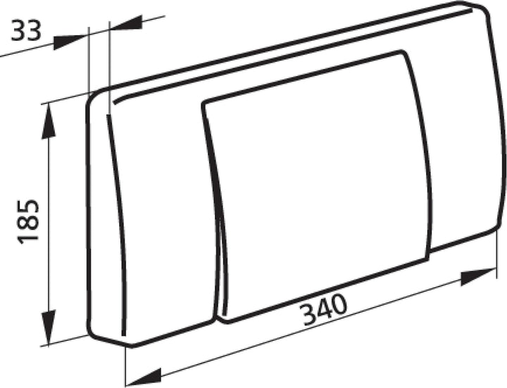 Cornat Betätigungsplatte VWC15/VWC19/WEK, weiss, APV100 Weiss Single, Weiss Single