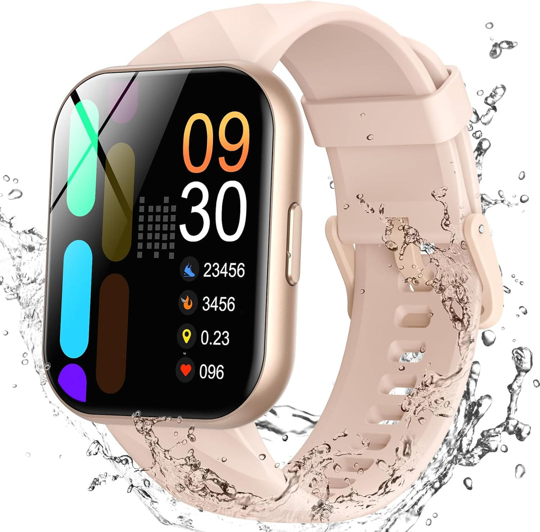 Parsonver Smartwatch Damen mit 5ATM Wasserdicht, Sportuhr zum Schwimmen, 1,8" HD Fitnessuhr Damen mi