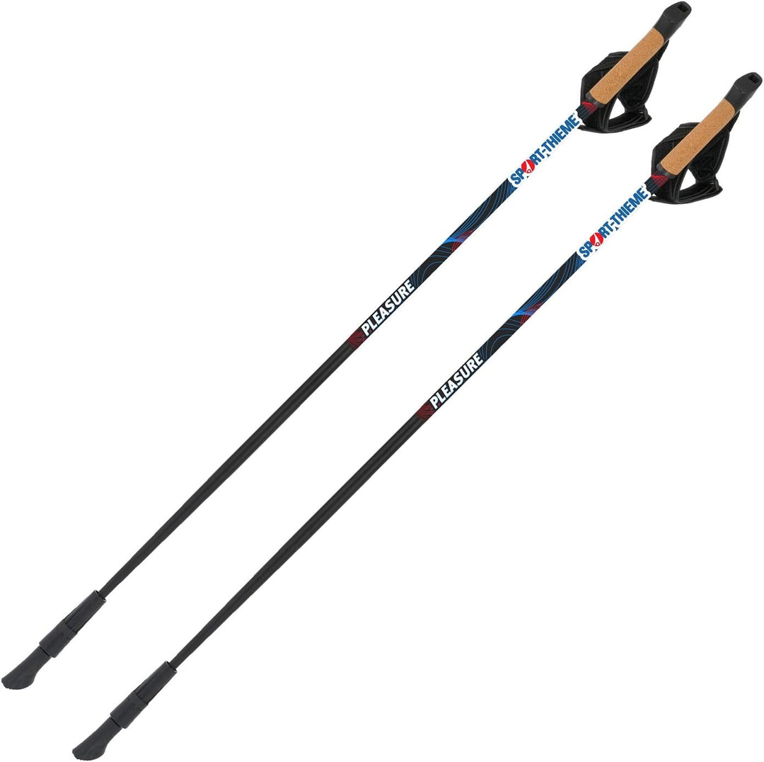 Sport-Thieme Nordic Walking Stöcke Pleasure | Fixe Stocklänge | Für ambitionierte Sportler | Alumini