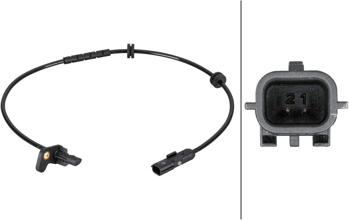 HELLA 6PU 230 040-291 Sensor, Raddrehzahl - 2-polig - Vorderachse - mit Halter