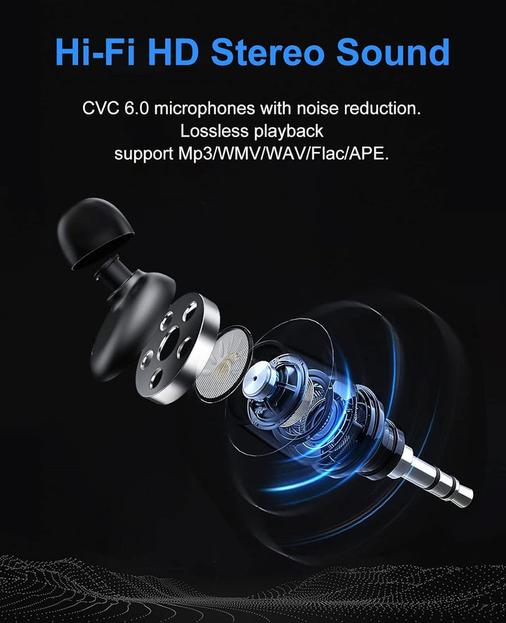 CYBORIS 32 GB eingebauter Speicher MP3-Player Bluetooth Headset Schwimmen Laufen Kopfhörer IPX7 Wass