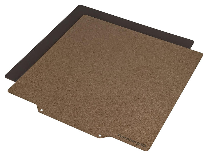 Turmberg3D - Raue PEI Druckbettoberfläche - Federstahlblech inkl Magnetbase für 3D Drucker (Variante