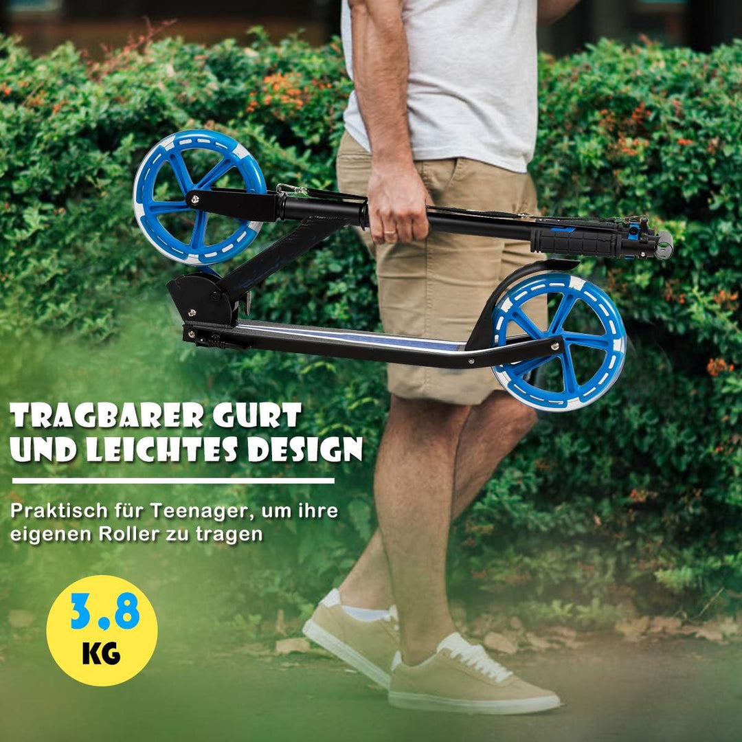COSTWAY Scooter Roller klappbar, Tretroller höhenverstellbar, Cityroller 100kg Tragkraft, Sport Kick