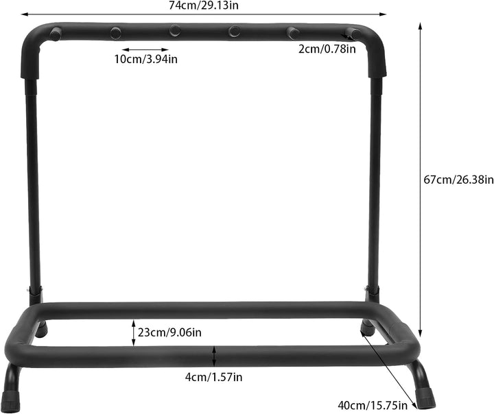 SABUIDDS 5-Fach Gitarrenständer Universell Passend Multistand Guitar Stand mit Mehreren Halterungen,