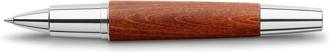 Faber-Castell 148205 - Tintenroller e-motion Holz, braun, Strichstärke 0,5 mm, Mine schwarz, inkl. G