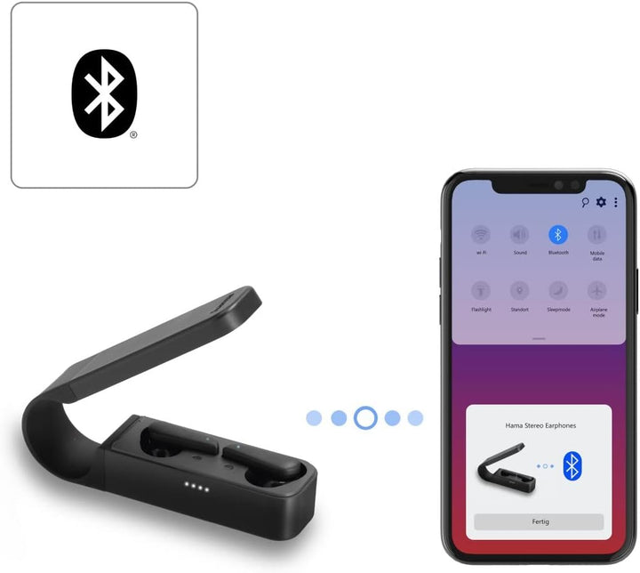 Hama Bluetooth Kopfhörer "Spirit Pocket" (In Ear Kopfhörer mit Mikrofon, True Wireless Earbuds mit L