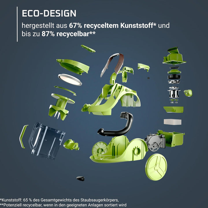 Rowenta RO7C30 Green Force Cyclonic Effitech | Bodenstaubsauger ohne Beutel | Schwarz/Terracotta | 5