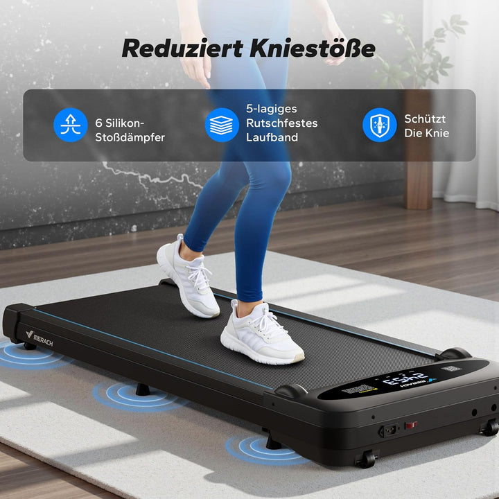 MERACH Walking Pad, 3 in 1 Laufband Für Zuhause, Laufband Schreibtisch für Zuhause und Büro, 1-6km/h