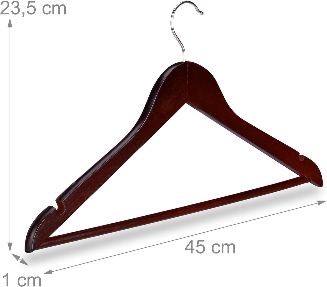 Relaxdays Kleiderbügel im 50er Set, Hosenstange, für Röcke, Hemden, Jacken, Haken 360° drehbar, stab