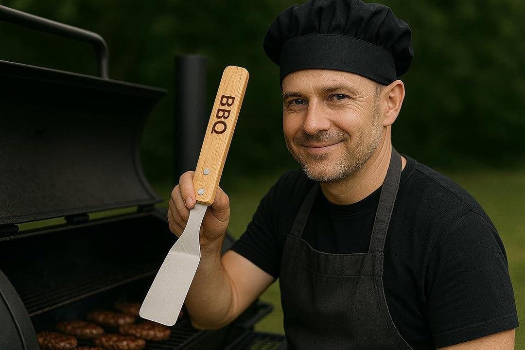BBQ Grillbesteck Set 3-teilig aus Edelstahl – Grillzange, Wender & Fleischgabel – rostfrei, spülmasc