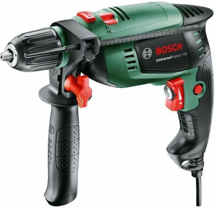 Bosch Schlagbohrmaschine UniversalImpact 700 (Zusatzhandgriff, Tiefenanschlag, Koffer, 700 Watt), Un