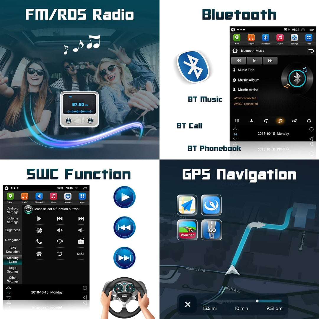 Hikity 2+64G Android 13 Autoradio für Buick Excelle GT/Opel Astra 2006-2014 Radio mit Navi Bluetooth