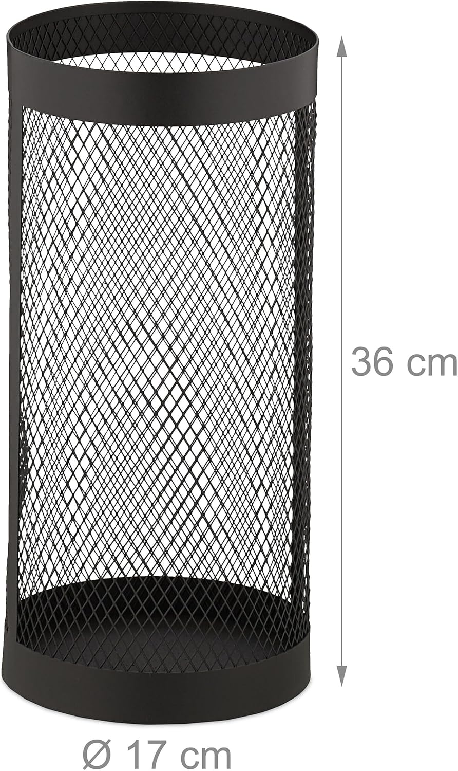 Relaxdays Kaminbesteck, 5-TLG. Set, im Eimer, Schürhaken, Ascheschaufel, Besen, Zange & Ständer, Kam