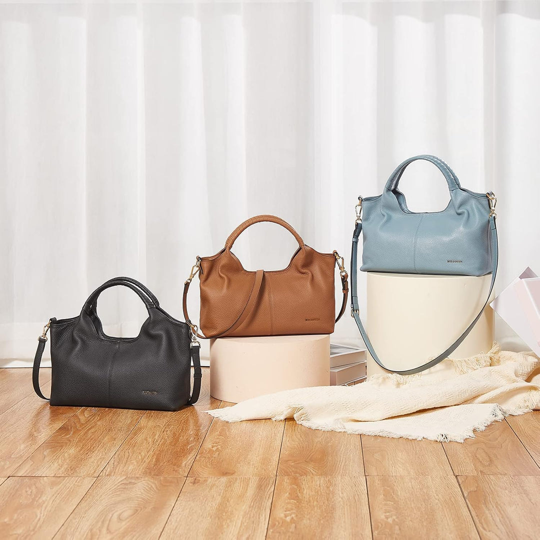 BOSTANTEN Damen Weiches Leder Handtaschen Gross Schultertasche Designer Frauen ledertaschen 2411-bra