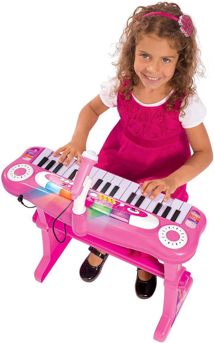 Simba 106830690 - My Music World Girls Standkeyboard, 31 Tasten, Licht und Sound, 55cm, ab 3 Jahre S
