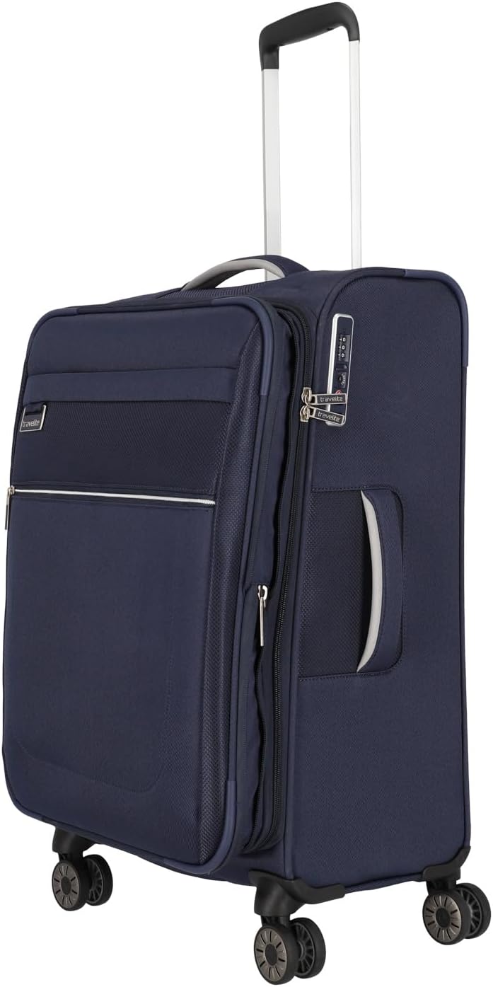 travelite MIIGO 4W Trolley M, exp., Navy/Outerspace, Marineblau/Aussenraum, Talla única, Koffer