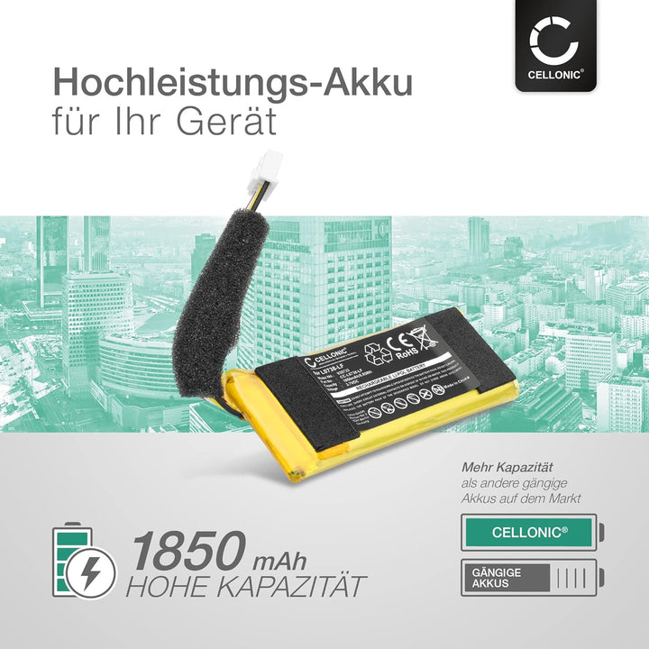 CELLONIC® Ersatzakku L0738-LF für JBL Tuner AM0304 Lautsprecher Musikbox Akku 1850mAh Soundbox Batte