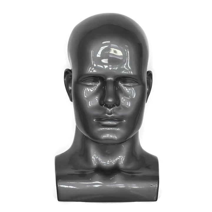 MIAOMANZI Männliche Schaufensterpuppe Kopf Professionelle Manikin Kopf für Display Perücken Hüte Kop