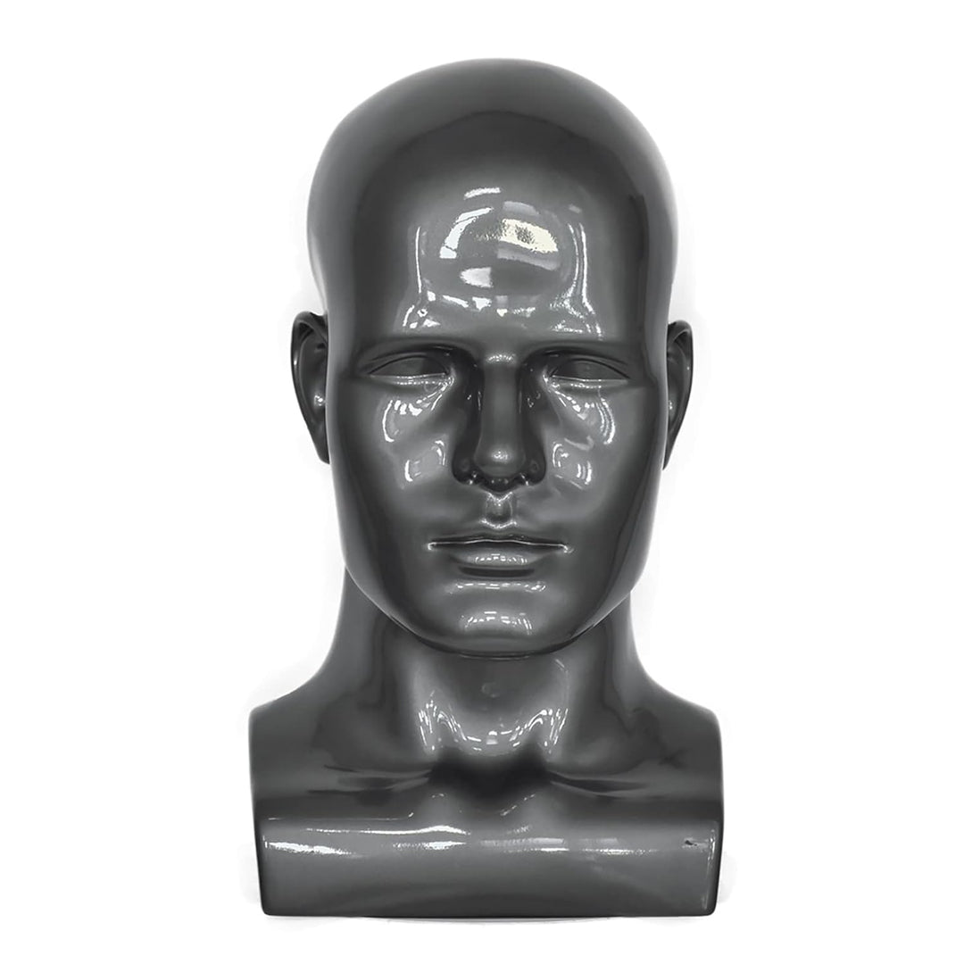 MIAOMANZI Männliche Schaufensterpuppe Kopf Professionelle Manikin Kopf für Display Perücken Hüte Kop