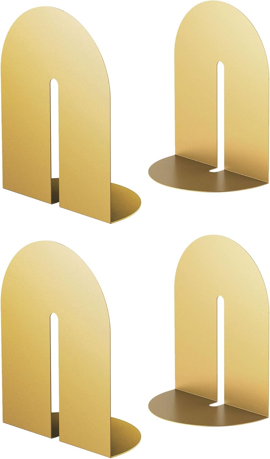 Ondeam Runway Bookends für Bücher,2 Paar Metall Bogen Mode Einfachheit Buch Halter für Büro Regale H