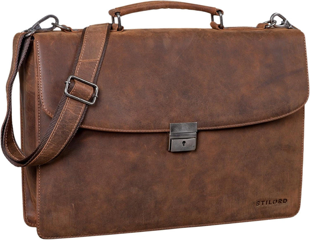 STILORD 'Jonathan' Elegante Aktentasche klassische Büro Business Schultertasche gross 15,6 Zoll mit