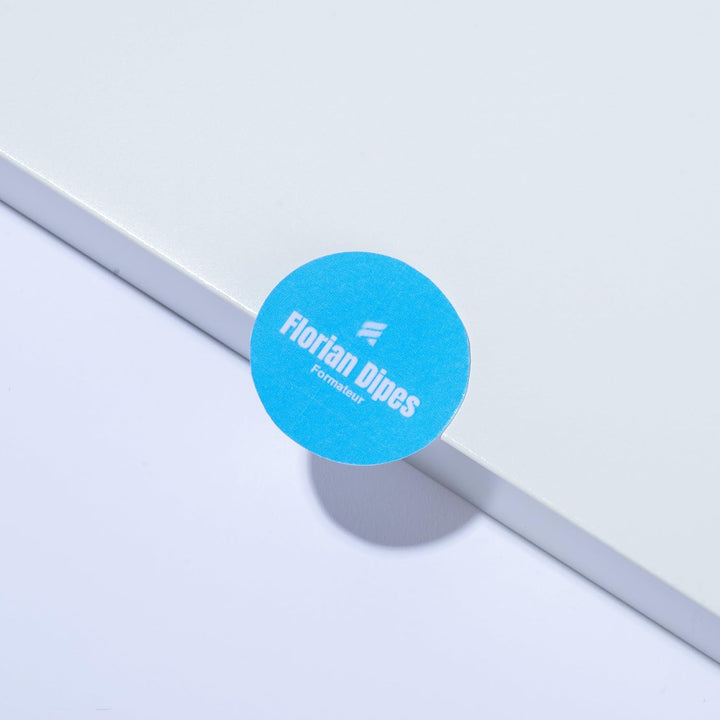 240 Namensschilder selbstklebend rund aus Seide Acetat Laser weiss Ø51 mm (L4781) weiss 51 mm Rund,