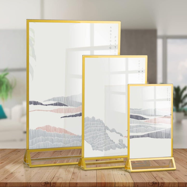 efuturetime 6PCS Tischaufsteller Acryl A4, Doppelseitiger Bilderrahmen, Plexiglas Menükartenhalter G