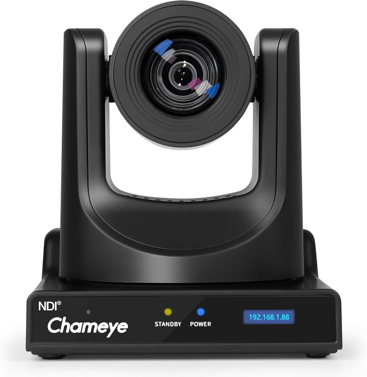 Chameye NDI PTZ Camera 30x Optical Zoom AI Auto Tracking PTZ Camera with LCD Display, NDI 3G-SDI IP