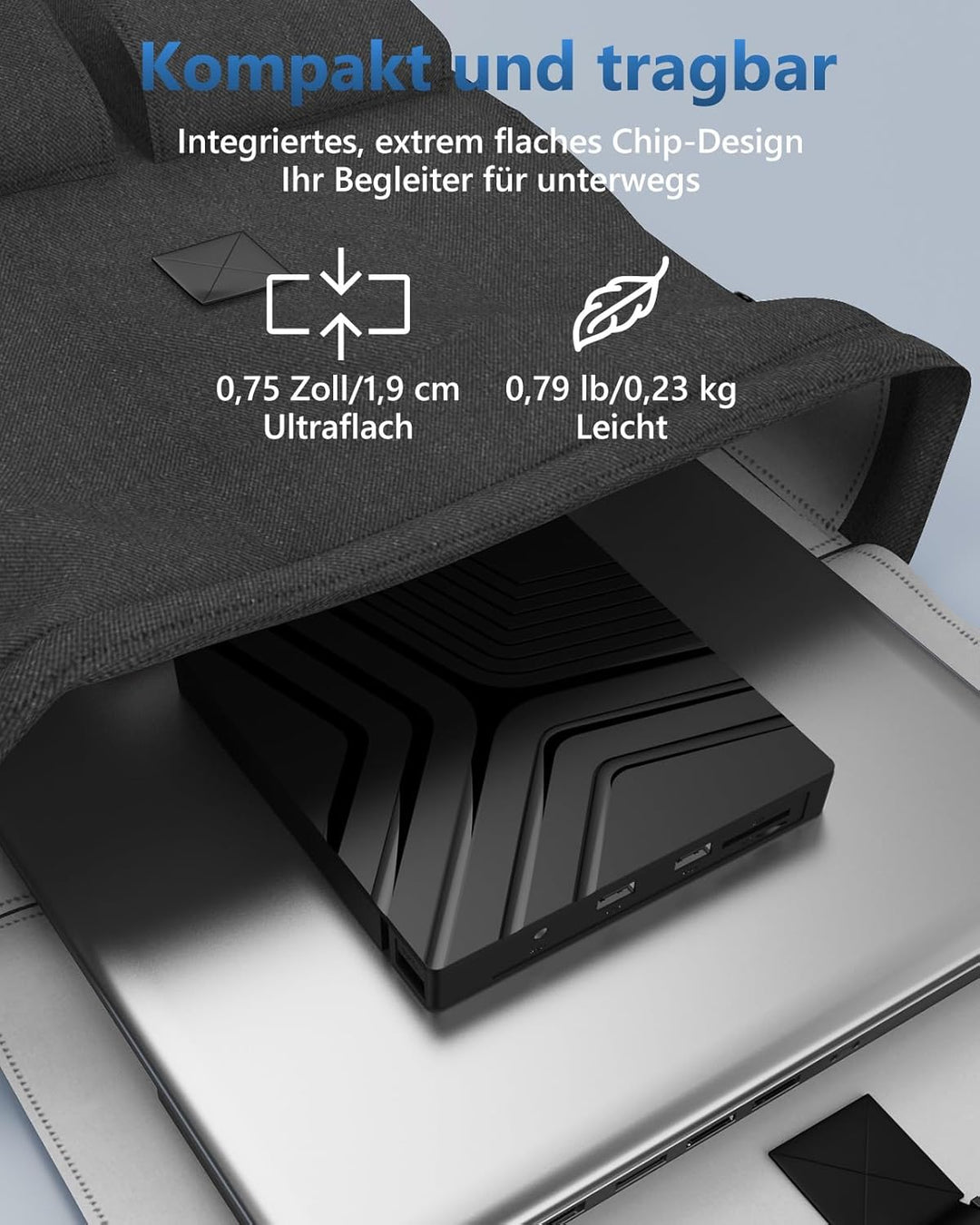 Zacro Externes DVD Laufwerk Extern USB 3.0 USB C CD Laufwerk für Laptop Desktop PC MacBook Externer