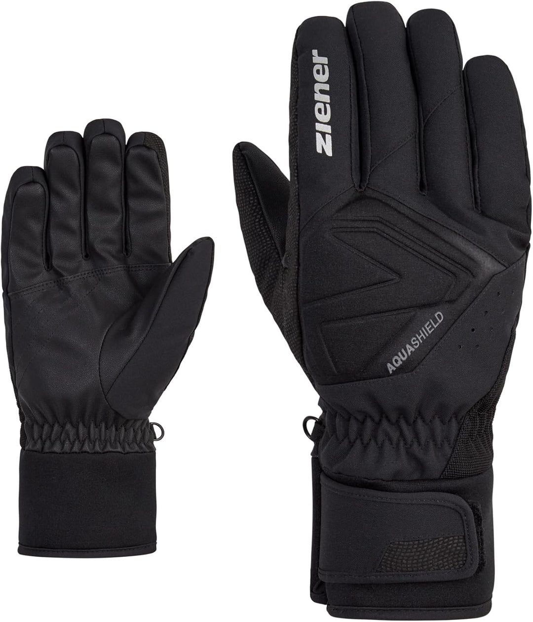 Ziener Herren Gatis Ski-Handschuhe/Wintersport | wasserdicht, atmungsaktiv 7.5 Schwarz, 7.5 Schwarz