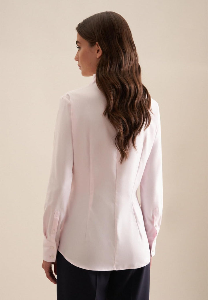 Seidensticker Damen Bluse - City Bluse - Bügelleicht - Kelchkragenbluse - Slim Fit - Langarm - 100%